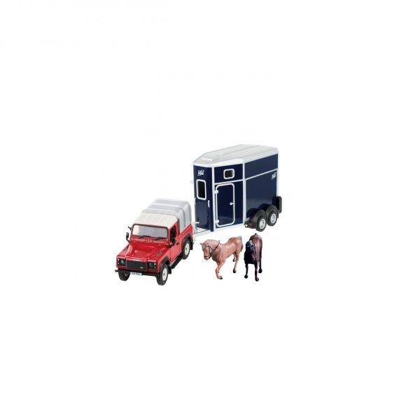 Land rover met paardentrailer