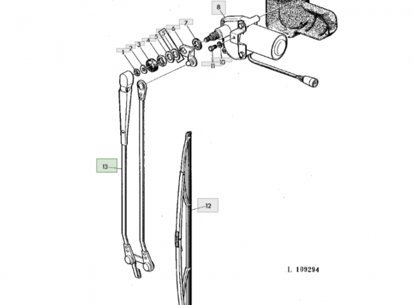 AL34847 Ruitenwisserarm