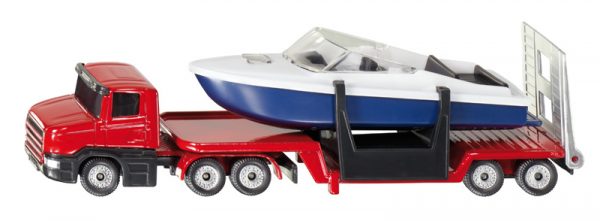 Dieplader met boot