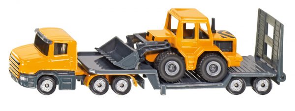 Dieplader met bulldozer