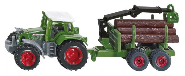 Fendt met houttransporter