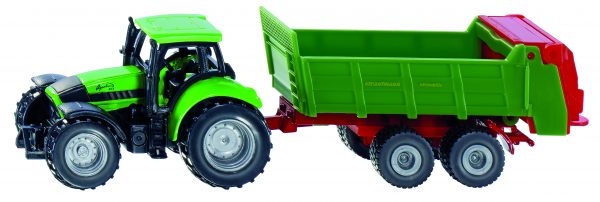 Deutz met mestverspreider