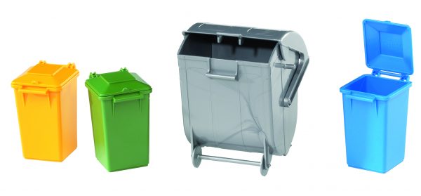 4 afvalcontainers