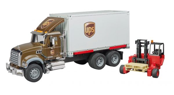 Mack Granite UPS met vorkheftruck