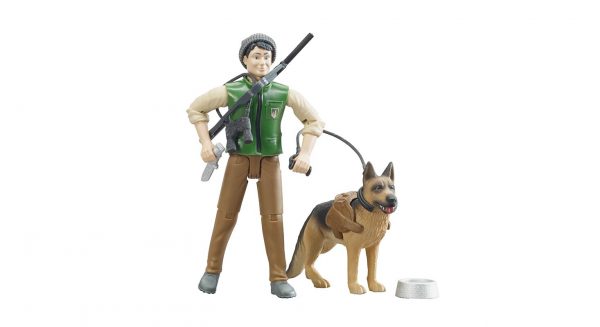 Boswachter met hond en accessoires