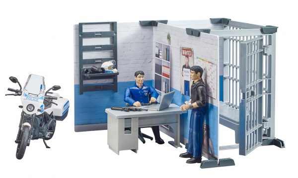 Politiebureau met politie motor