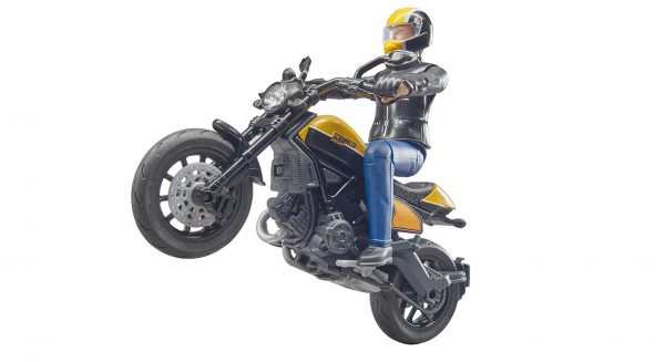 Scrambler Ducati Full Throttle met motorrijder