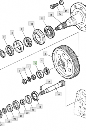 JD8258 kegellager-buitenring